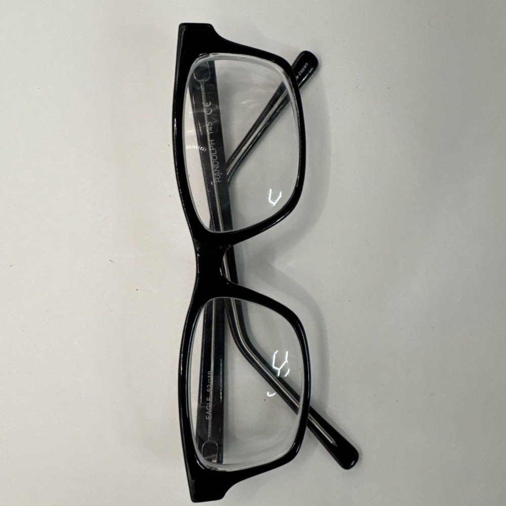RANDOLPH EAGLE EYEGLASSES BLACK / CRYSTAL 52-19-145* Frames Only